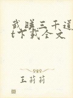 武映三千道txt下载全文