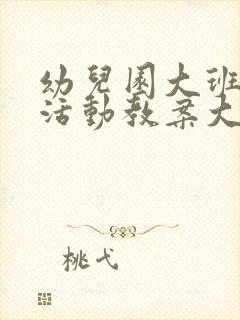 幼儿园大班社会活动教案大全