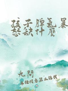 孩子脾气暴躁易怒缺什么