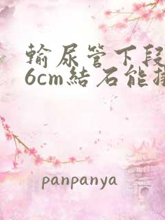 输尿管下段0.6cm结石能排出吗