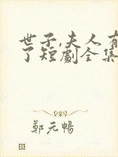 世子,夫人有喜了短剧全集