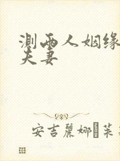 测两人姻缘配对夫妻