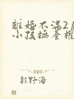 离婚不满2岁的小孩抚养权归谁