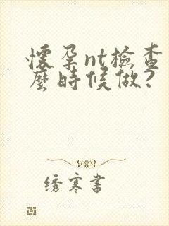 怀孕nt检查什么时候做?