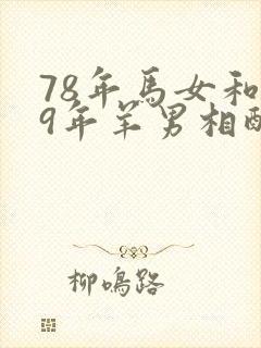 78年马女和79年羊男相配婚姻如何