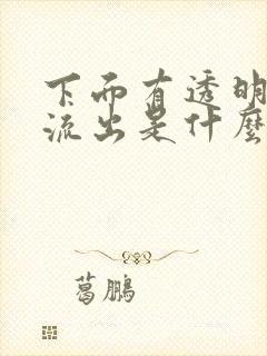 下面有透明液体流出是什么原因