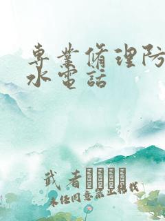 专业修理防水漏水电话