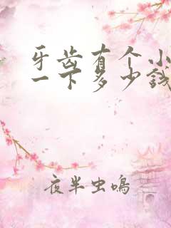 牙齿有个小洞补一下多少钱