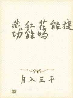 藏红花能提高性功能吗