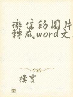 微信的图片怎么转成word文档