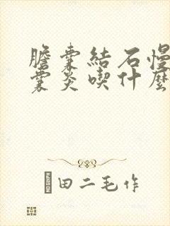 胆囊结石慢性胆囊炎吃什么药