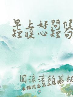 早上好问候语简短暖心短句