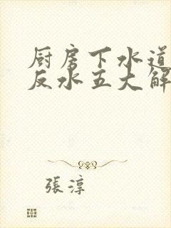 厨房下水道堵塞反水五大解决妙招