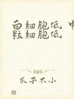 白细胞低 中性粒细胞低