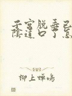 子宫脱垂已经到阴道口了怎么治疗比较好