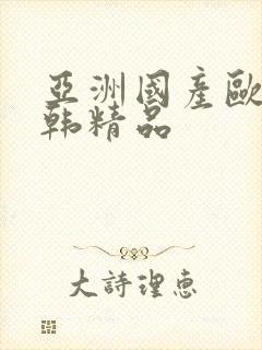 亚洲国产欧美日韩精品