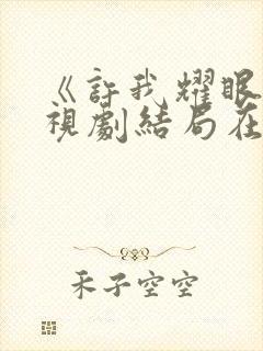 《许我耀眼》电视剧结局在线观看免费