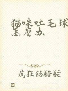 猫咪吐毛球黄水怎么办