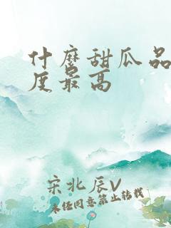 什么甜瓜品种甜度最高