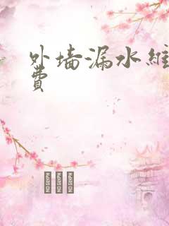 外墙漏水维修收费