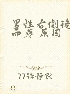 男性右侧后腰里面疼 原因