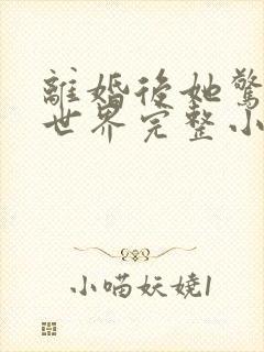 离婚后她惊艳了世界完整小说