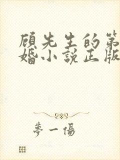 顾先生的第一宠婚小说正版