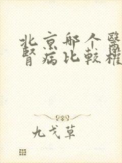 北京哪个医院看肾病比较权威