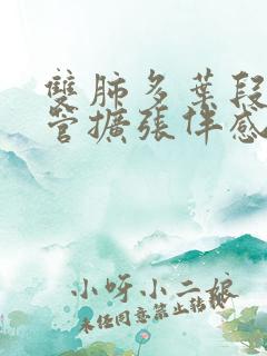 双肺多叶段支气管扩张伴感染