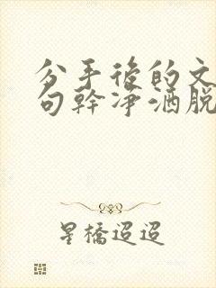 分手后的文案短句干净洒脱