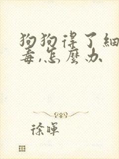 狗狗得了细小病毒,怎么办