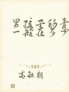 男孩子的青春期一般在多少岁