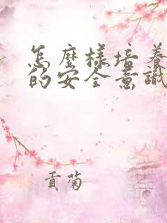 怎么样培养幼儿的安全意识