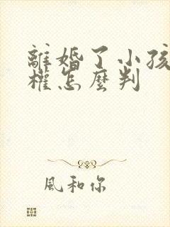 离婚了小孩抚养权怎么判