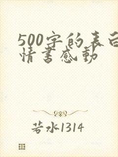 500字的表白情书感动