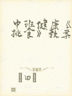 中班健康《我不挑食》教案及反思