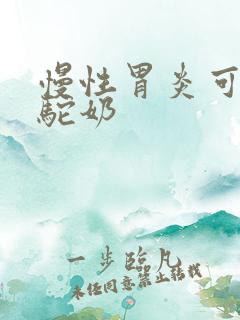 慢性胃炎可以喝驼奶