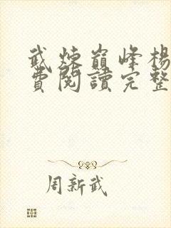 武炼巅峰杨开免费阅读完整版