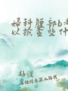 妇科腹部b超可以检查些什么