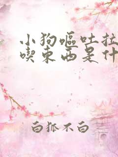 小狗呕吐拉稀不吃东西是什么原因