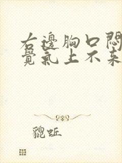 右边胸口闷 感觉气上不来是怎么了