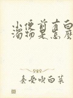 小便前有白色浑浊物是怎么回事