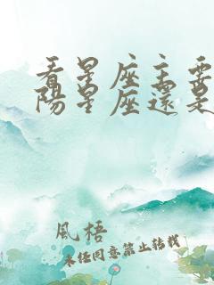 看星座主要看太阳星座还是上升星座