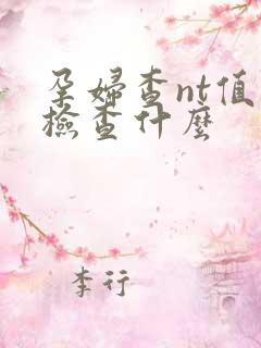 孕妇查nt值是检查什么