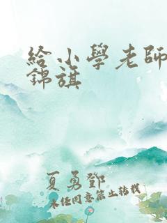给小学老师送的锦旗