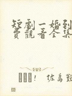 短剧一婚到底免费观看全集高清