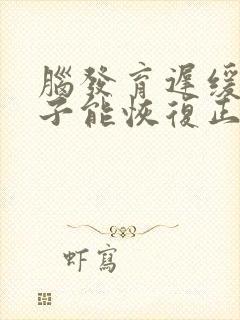 脑发育迟缓的孩子能恢复正常吗