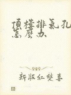 顶楼排气孔漏水怎么办