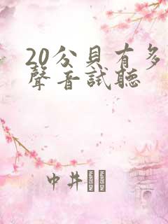 20分贝有多大声音试听