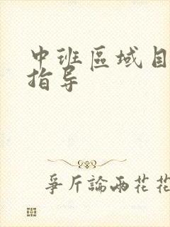 中班区域目标和指导